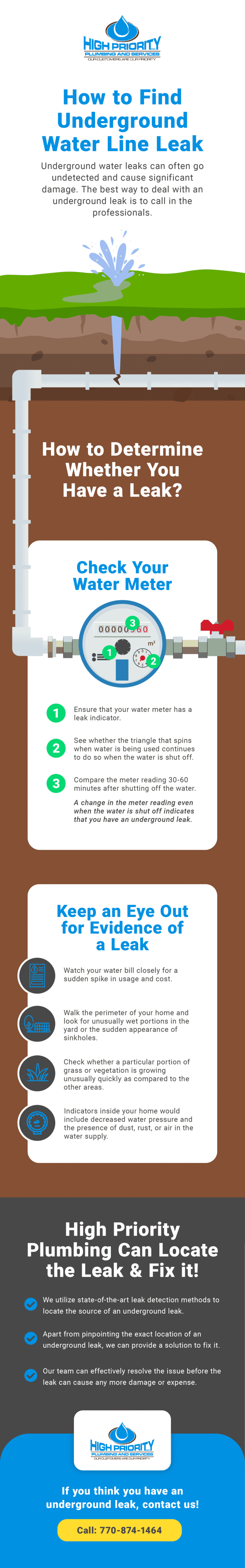 How To Find Underground Water Line Leak High Priority Plumbing and