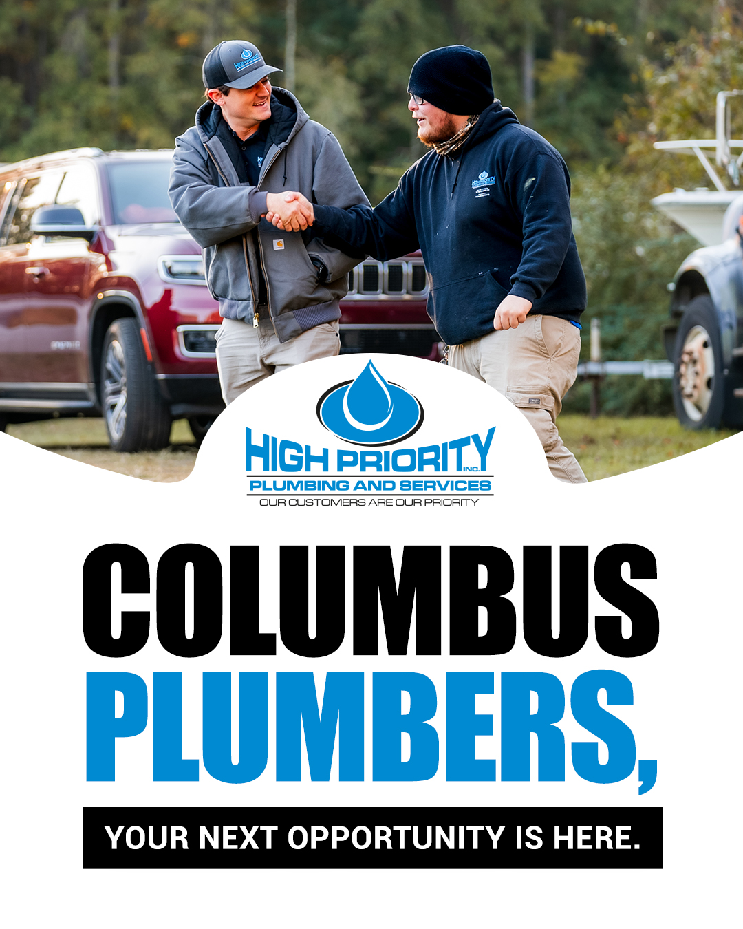 Columbus plumbers, your next career move starts here! Visit our website to check out our benefits and apply today! #jobopening #careers #nowhiring #columbusga